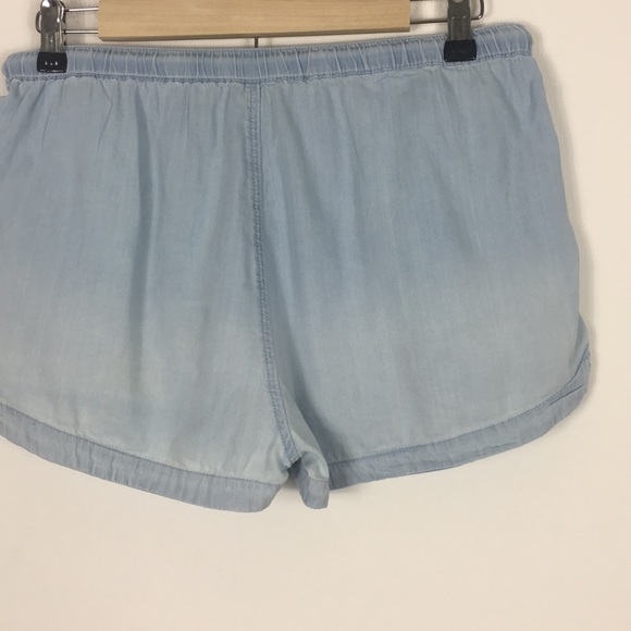 🛑🛑 SOLD!! Aerie Blue Chambray Ombré Soft Shorts - Picture 6 of 7